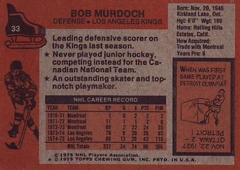 1975-76 Topps #33 Bob Murdoch Back