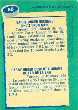 1976-77 O-Pee-Chee #68 Garry Unger Back
