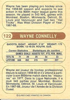 1976-77 O-Pee-Chee WHA #122 Wayne Connelly Back