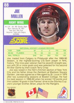 1990-91 Score Hottest and Rising Stars #88 Joe Mullen Back