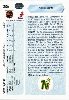 1990-91 Upper Deck French #235 Peter Lappin Back