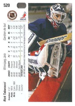 1990-91 Upper Deck French #520 Rick Tabaracci Back