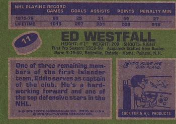 1976-77 Topps #11 Ed Westfall Back