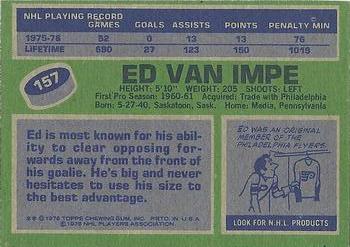 1976-77 Topps #157 Ed Van Impe Back