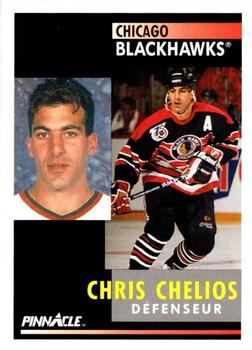 1991-92 Pinnacle French #58 Chris Chelios Front