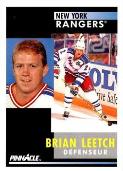 1991-92 Pinnacle French #136 Brian Leetch Front