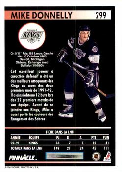 1991-92 Pinnacle French #299 Mike Donnelly Back