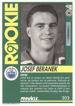 1991-92 Pinnacle French #303 Josef Beranek Back