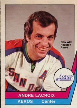 1977-78 O-Pee-Chee WHA #30 Andre Lacroix Front
