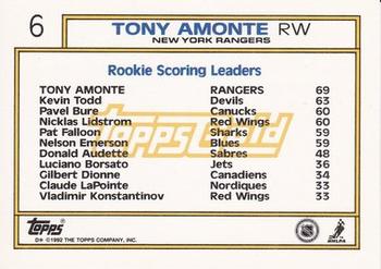 1992-93 Topps - Gold #6 Tony Amonte Back