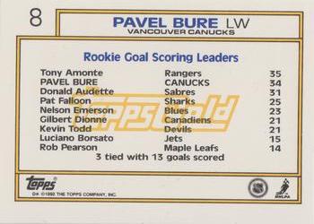 1992-93 Topps - Gold #8 Pavel Bure Back
