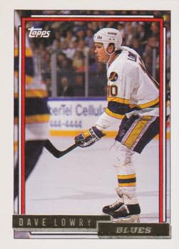 1992-93 Topps - Gold #42 Dave Lowry Front
