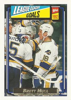 1992-93 Topps - Gold #340 Brett Hull Front