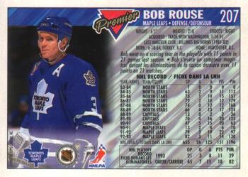 1993-94 O-Pee-Chee Premier - Gold #207 Bob Rouse Back