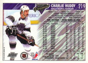 1993-94 O-Pee-Chee Premier - Gold #219 Charlie Huddy Back