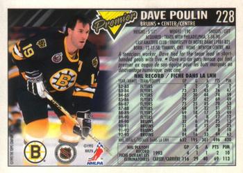1993-94 O-Pee-Chee Premier - Gold #228 Dave Poulin Back