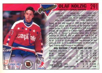 1993-94 O-Pee-Chee Premier - Gold #291 Olaf Kolzig Back