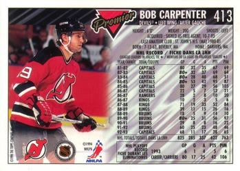 1993-94 O-Pee-Chee Premier - Gold #413 Bob Carpenter Back