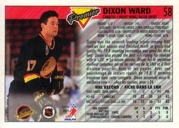 1993-94 O-Pee-Chee Premier - Gold #58 Dixon Ward Back
