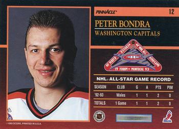 1993-94 Score Canadian - Pinnacle All-Stars Canadian #12 Peter Bondra Back