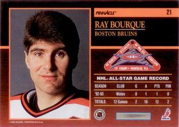 1993-94 Score Canadian - Pinnacle All-Stars Canadian #21 Ray Bourque Back