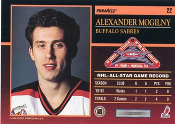 1993-94 Score Canadian - Pinnacle All-Stars Canadian #22 Alexander Mogilny Back