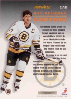 1993-94 Pinnacle Canadian - Captains #CA2 Ray Bourque Back