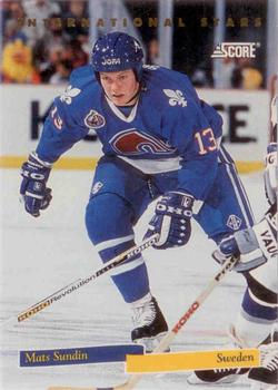 1993-94 Score Canadian - International Stars #10 Mats Sundin Front