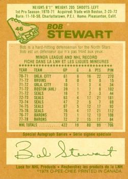 1978-79 O-Pee-Chee #46 Bob Stewart Back
