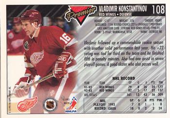 1993-94 Topps Premier - Gold #108 Vladimir Konstantinov Back