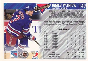 1993-94 Topps Premier - Gold #149 James Patrick Back