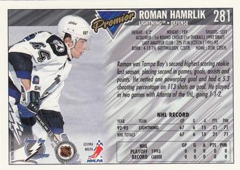 1993-94 Topps Premier - Gold #281 Roman Hamrlik Back