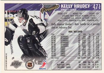 1993-94 Topps Premier - Gold #471 Kelly Hrudey Back