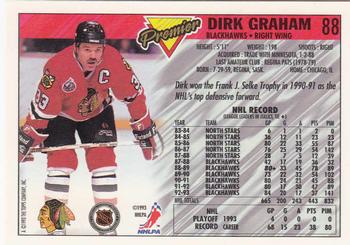 1993-94 Topps Premier - Gold #88 Dirk Graham Back