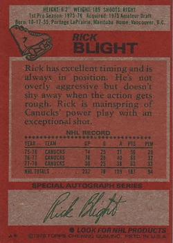 1978-79 Topps #7 Rick Blight Back