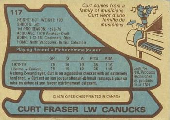 1979-80 O-Pee-Chee #117 Curt Fraser Back