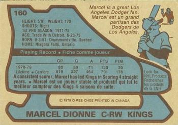 1979-80 O-Pee-Chee #160 Marcel Dionne Back