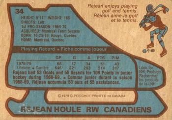 1979-80 O-Pee-Chee #34 Rejean Houle Back