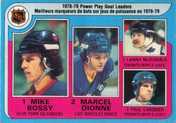 1979-80 O-Pee-Chee #5 Mike Bossy / Marcel Dionne / Lanny McDonald / Paul Gardner Front