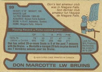 1979-80 O-Pee-Chee #99 Don Marcotte Back
