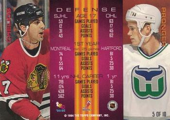 1994-95 Stadium Club - Dynasty and Destiny Members Only #5 Chris Chelios / Chris Pronger Back