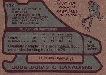 1979-80 Topps #112 Doug Jarvis Back