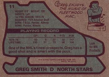 1979-80 Topps #11 Greg Smith Back
