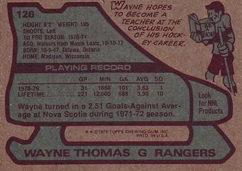 1979-80 Topps #126 Wayne Thomas Back