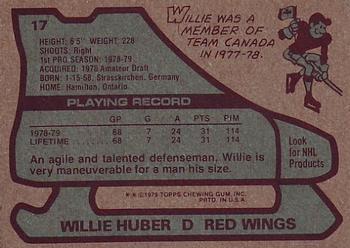 1979-80 Topps #17 Willie Huber Back