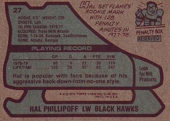 1979-80 Topps #27 Harold Phillipoff Back