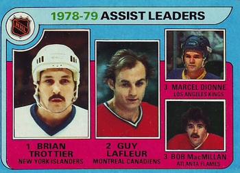 1979-80 Topps #2 Bryan Trottier / Guy Lafleur / Marcel Dionne / Bob MacMillan Front