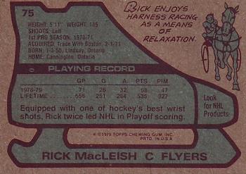 1979-80 Topps #75 Rick MacLeish Back