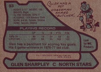 1979-80 Topps #93 Glen Sharpley Back