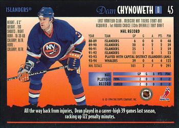 1994-95 Topps Premier - Special Effects #45 Dean Chynoweth Back